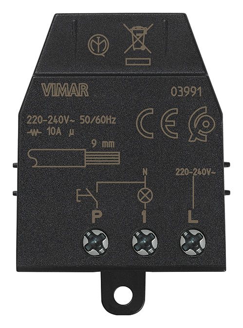 Vimar 03991 Modulo Relè Elettronico Passo-Passo Silenzioso | Per Illuminazione e Automazione