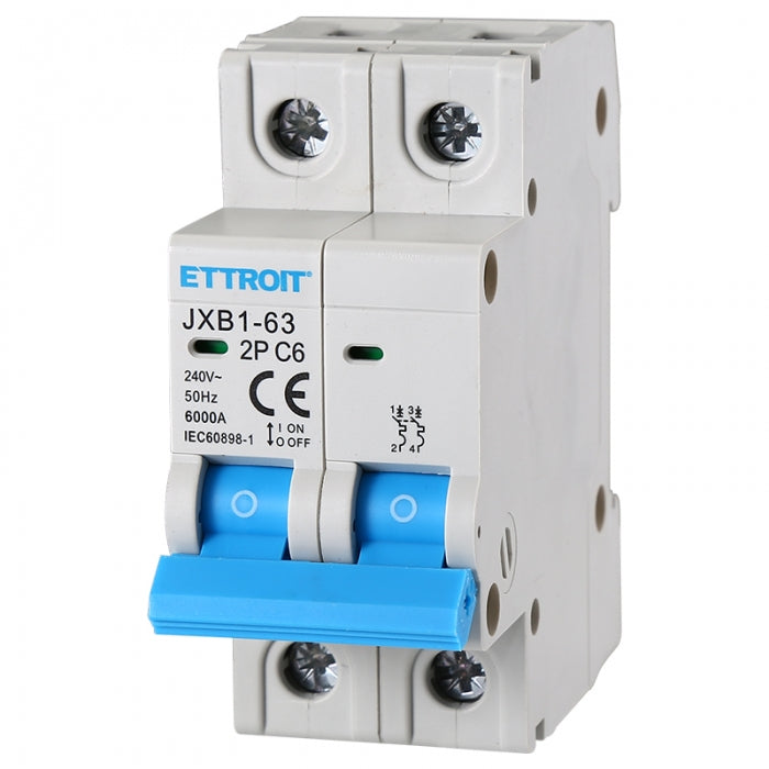 ETTROIT INTERRUTTORE MAGNETOTERMICO 2P 6A 220V 6KA | JX120660
