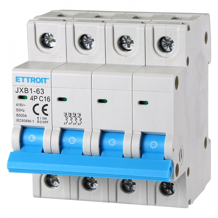 Interruttore Magnetotermico 4P 16A 380V 6KA - JX141660