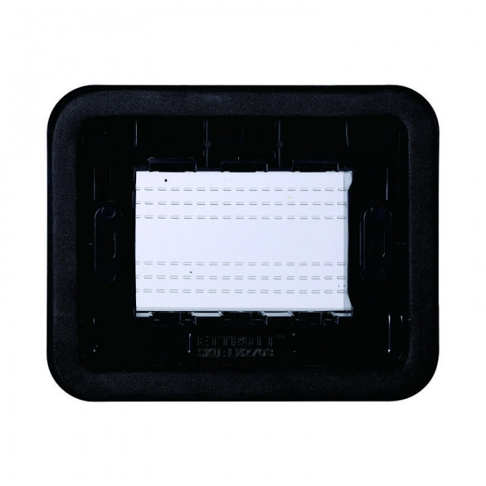 SUPPORTO IDROBOX IP55 3 POSTI NERO COMPATIBILE LIVING INTERNATIONAL LIGHT TECH ettroit LN2703