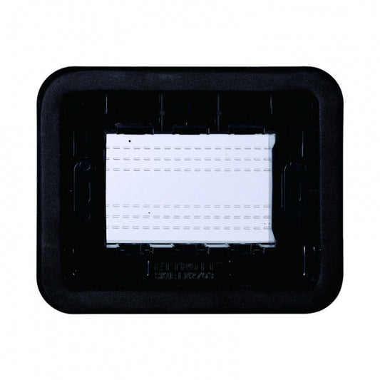 SUPPORTO IDROBOX IP55 3 POSTI NERO COMPATIBILE LIVING INTERNATIONAL LIGHT TECH ettroit LN2703