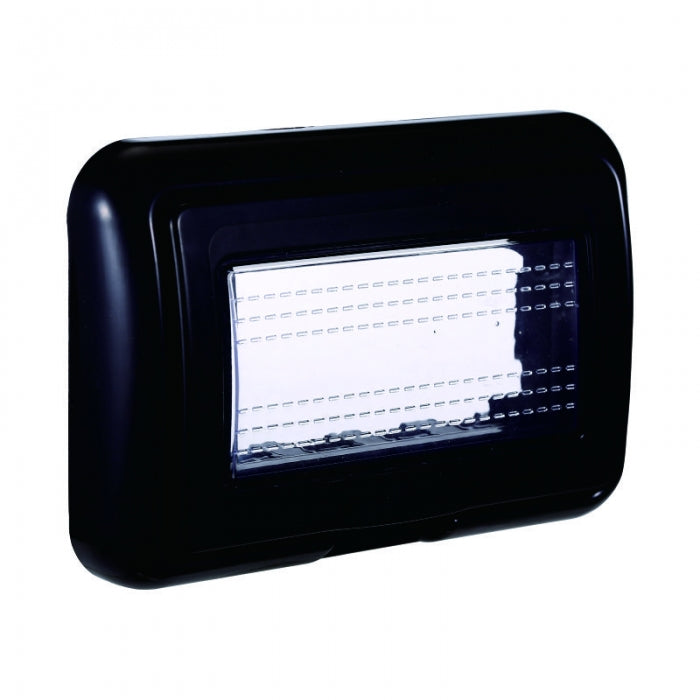 SUPPORTO IDROBOX IP55 4 POSTI NERO COMPATIBILE LIVING INTERNATIONAL LIGHT TECH ettroit LN2704
