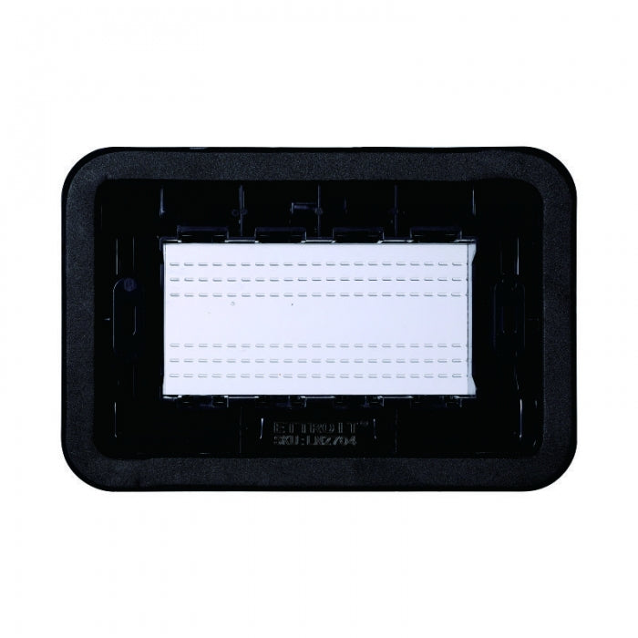 SUPPORTO IDROBOX IP55 4 POSTI NERO COMPATIBILE LIVING INTERNATIONAL LIGHT TECH ettroit LN2704