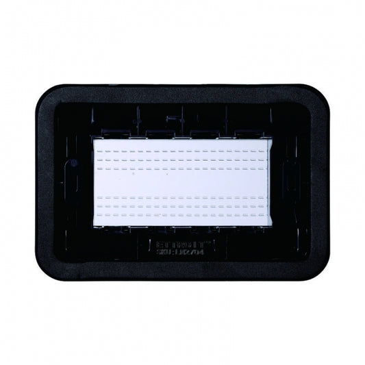 SUPPORTO IDROBOX IP55 4 POSTI NERO COMPATIBILE LIVING INTERNATIONAL LIGHT TECH ettroit LN2704