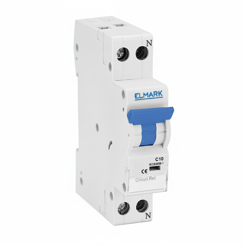 Interruttore magnetotermico ELMARK 41010C 1P+N 10A curva C 4,5 kA, 1 modulo