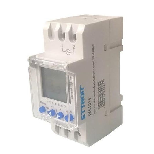 Vista laterale interruttore Luxtec JX61016 con morsetti di collegamento