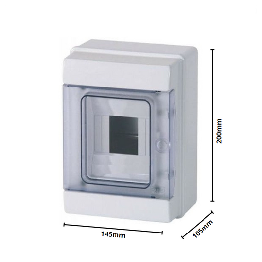 Centralino Stagno IP65 4 Moduli DIN (Montaggio a Parete) - Made in Italy