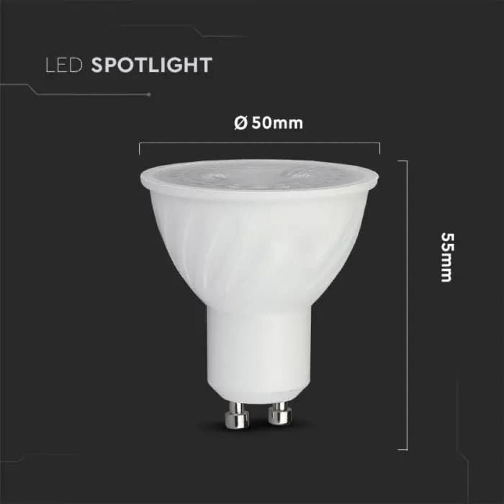 SKU 21189 VT-227 V-TAC PRO Faretto LED Chip Samsung GU10 6W 38° 3000K LAMPADINA LED