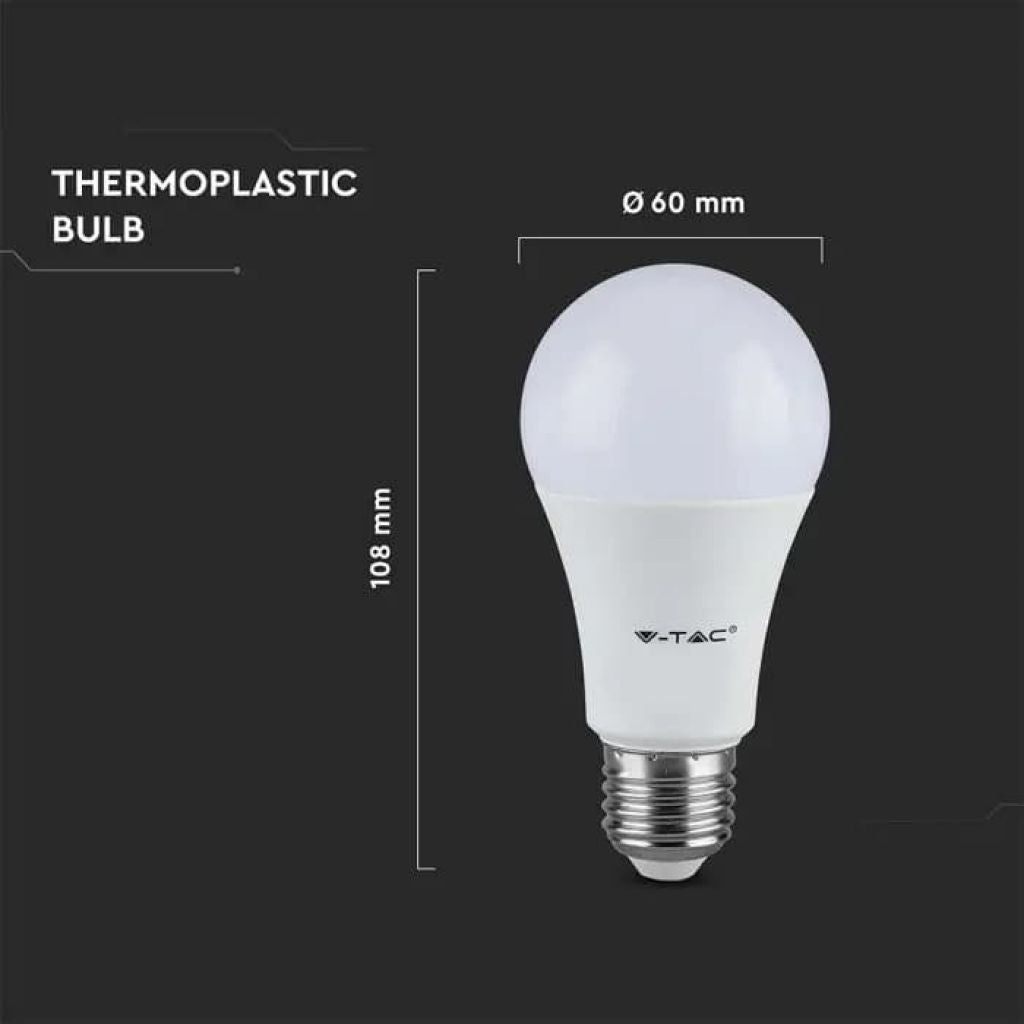V-TAC Lampadina LED E27 8,5W A60 - Luce Calda 3000K
