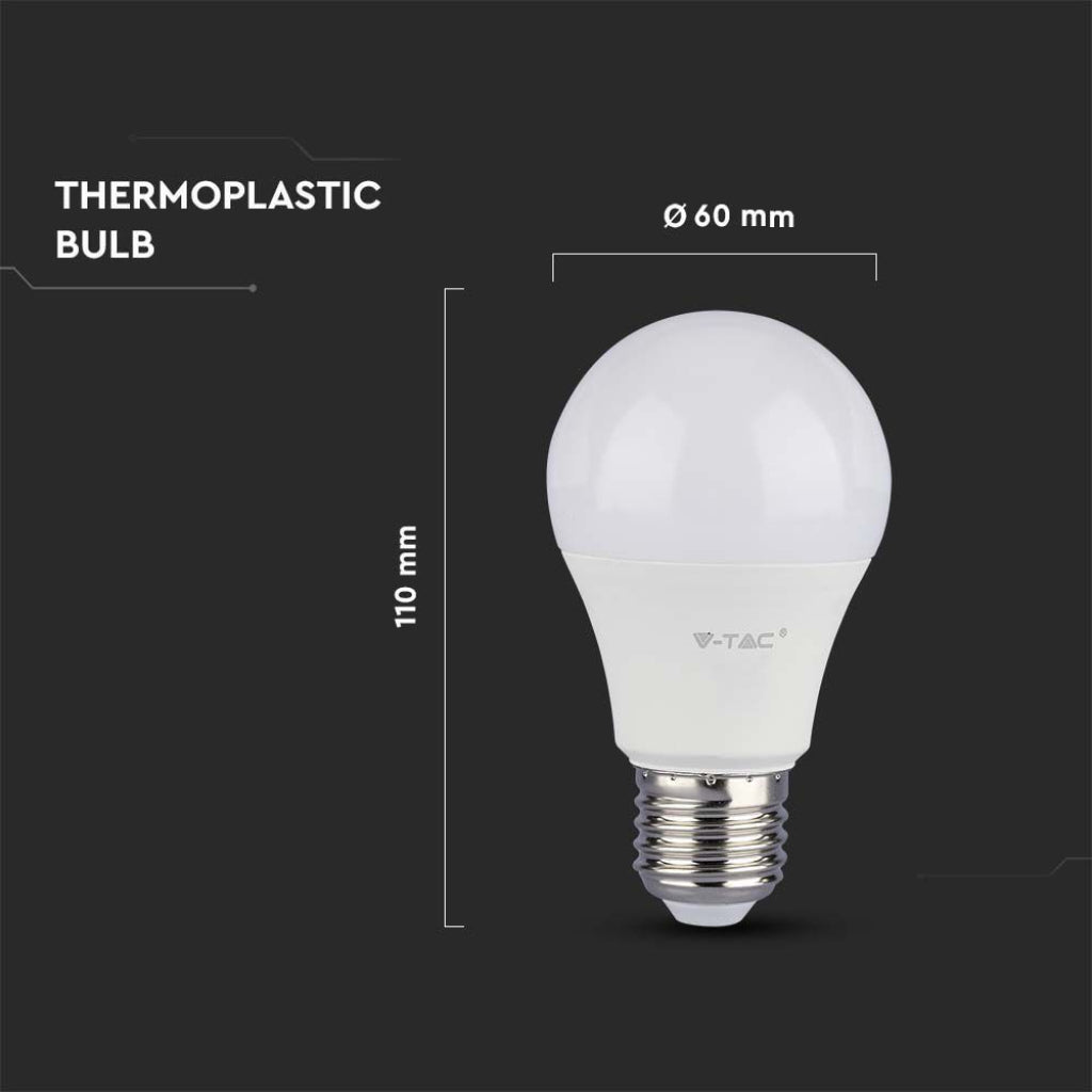 V-TAC Lampadina LED E27 10,5W A60 - Luce Calda 3000K