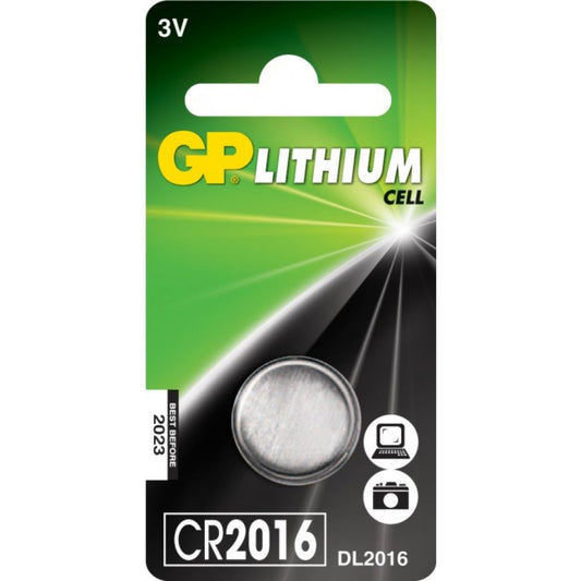 GP Battery | GP 2182 | Batteria al Litio a Bottone 3V CR2016 DL2016(Blister 1 Pezzo)