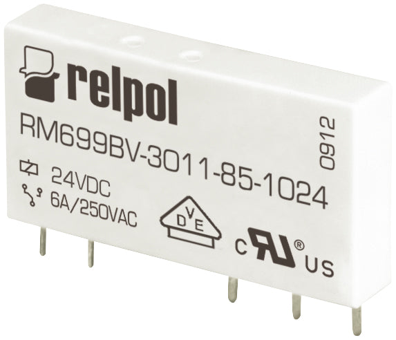Relè Miniatura Slim PCB Relpol 24Vdc 6A IP67 - SPDT 1 Polo | LED-Mobile