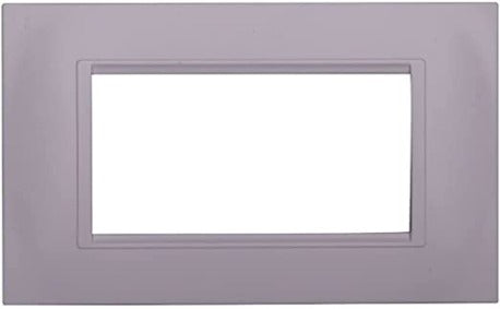 Placca quadrata serie Space, 4 moduli, plastica, bianco, compatibile con serie BTicino Living - Ettroit LN89401