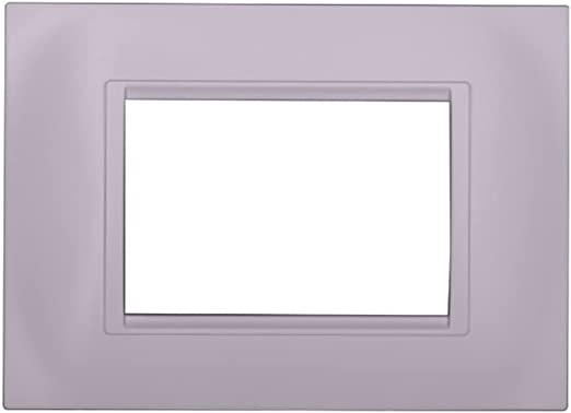 Placca quadrata serie Space, 3 moduli, plastica, bianco, compatibile con serie BTicino Living international light light tec- Ettroit LN89301