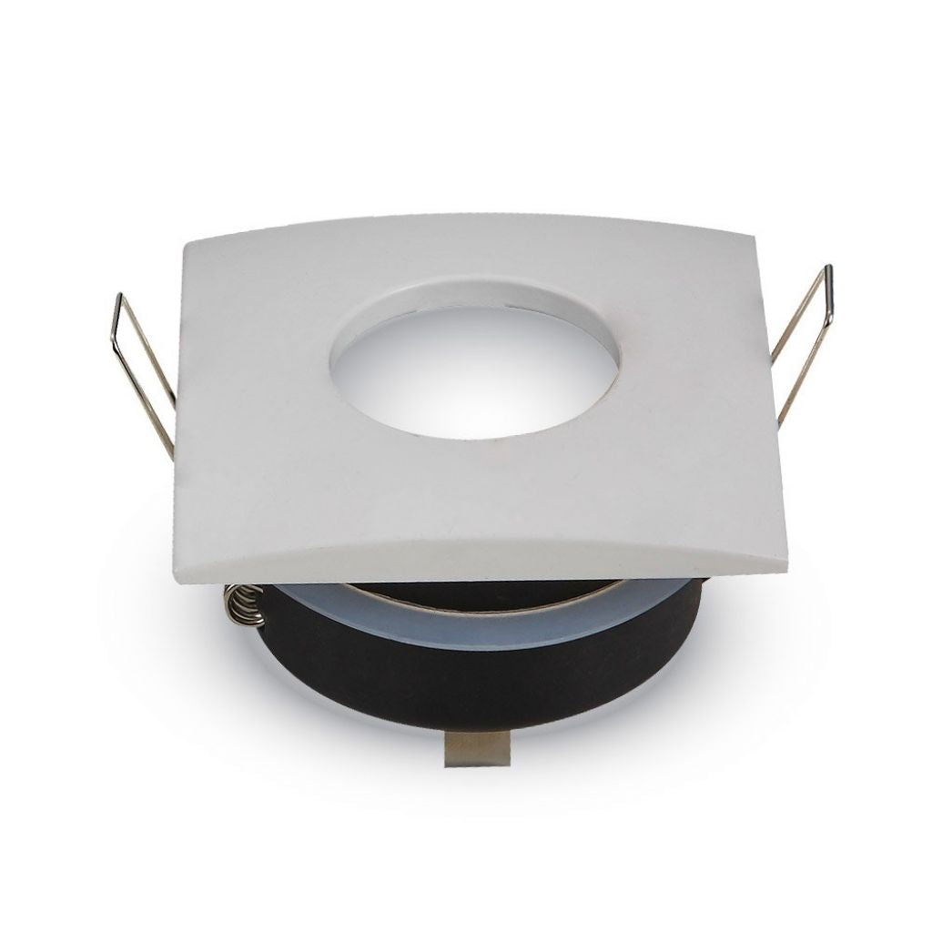 Portafaretto LED da Incasso Quadrato Fisso Bianco GU10/GU5.3 IP54 - V-Tac VT-787SQ 3615