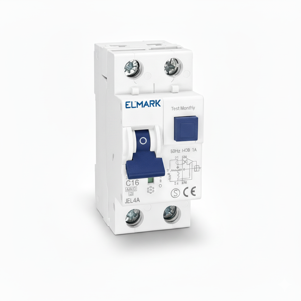 Magnetotermico Differenziale (RCBO) JEL4A 2P 16A 30mA 6kA Classe A Elmark 40215A