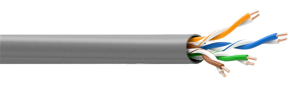 Cavo di Rete Ethernet Cat.5E UTP - Bobina 305mt - Conduttore Solido CCA - Guaina LSZH Grigio