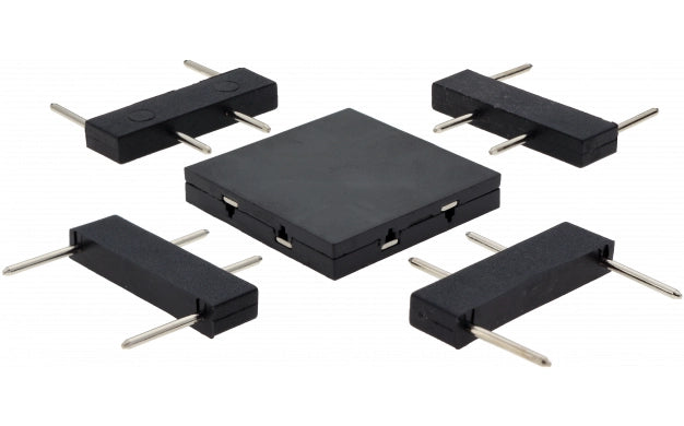 Connettore a Croce Colore Nero per Binario Magnetico | Serie OPTONICA 5486