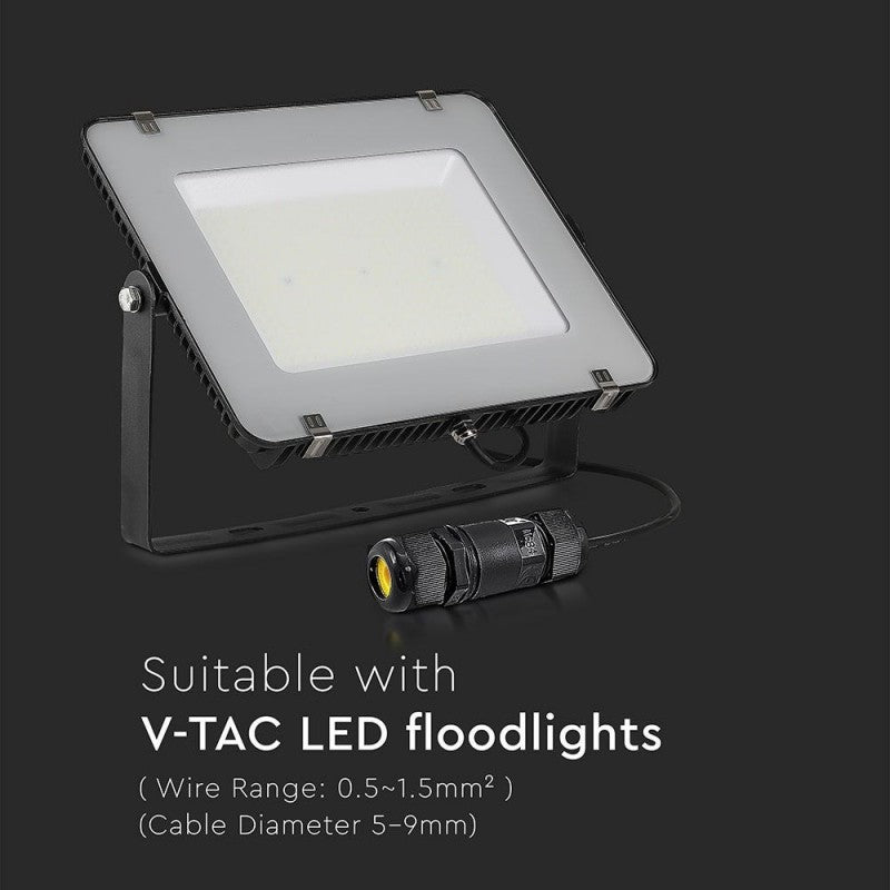 SKU 5877 VT-868 V-TAC Raccordo di Derivazione con Terminali Colore nero IP65