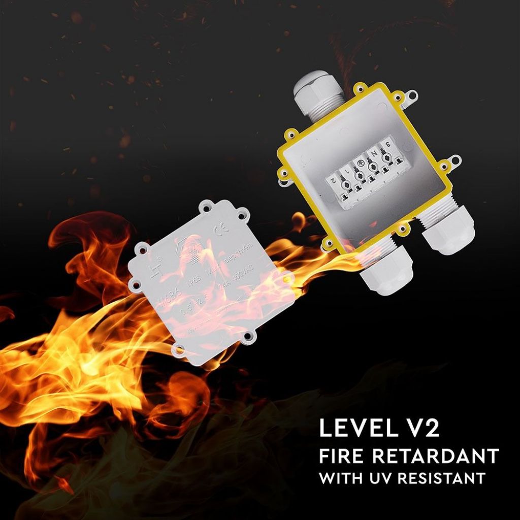 SKU 5981 VT-870 V-TAC Scatola di Derivazione con 3 Terminali 8-12mm Colore Bianco IP68