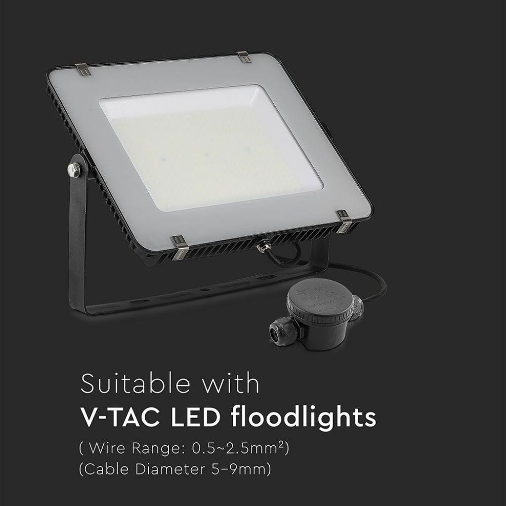 SKU 5987 VT-881 V-TAC Scatola di Derivazione con 2 Terminali 5-9mm Colore Nero IP66
