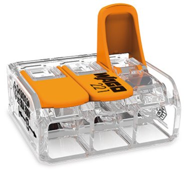 Connettore rapido Wago 221-613 a 3 Vie - Morsetto a levetta per cavi fino a 6mm²