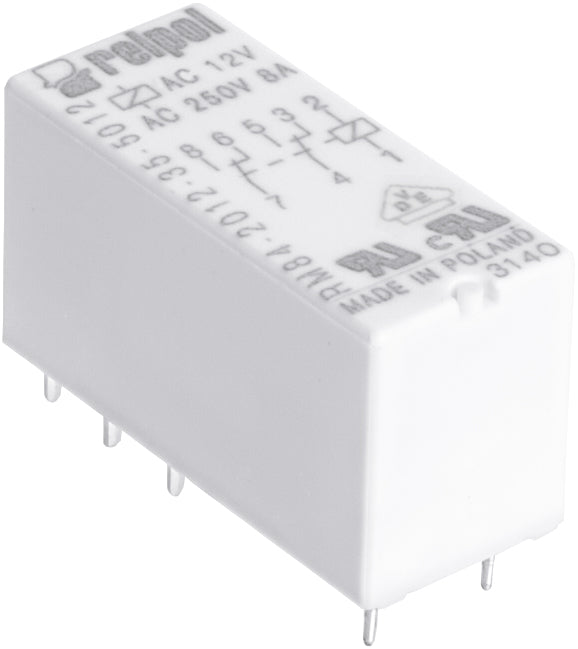 Relè Elettromagnetico Relpol 24VAC DPDT 8A - RM84-2012-35-5024 | LED-Mobile