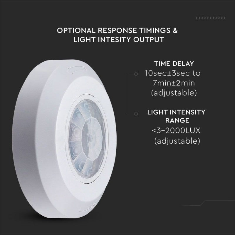 Sensore di Movimento PIR V-TAC 6606 Plafone 360° | Ultra Slim Max 200W LED | IP20