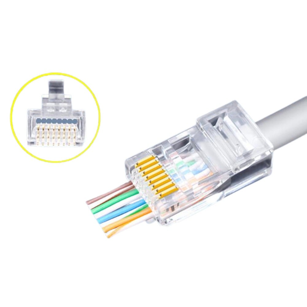 Intellinet Plug RJ45 Passante Cat6 UTP - 5 pezzi