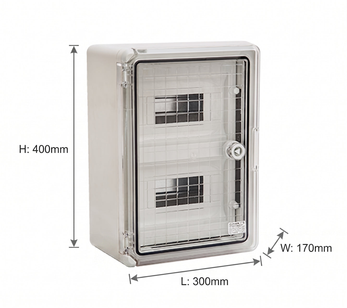 Centralino Elettrico Stagno 24 Moduli IP65 con Porta Trasparente - ELMARK