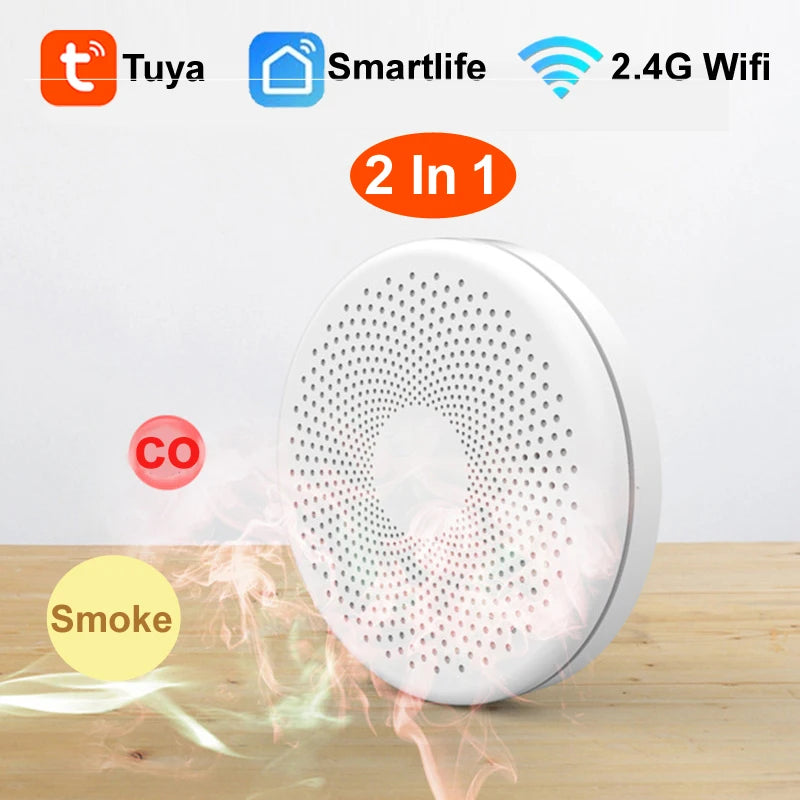 proxe 710055 Rilevatore Combinato CO + Fumo WiFi Tuya - Batteria 2xAA b&b