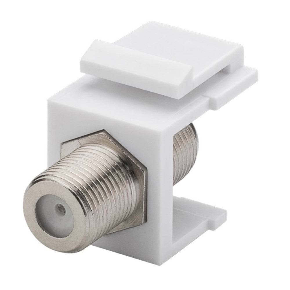 Adattatore Keystone BNC 75 Ohm F/F Bianco tv sat