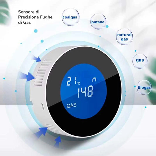 Rivelatore Gas Proxe WiFi 710052 - Smart Tuya per B&B conforme alle normative