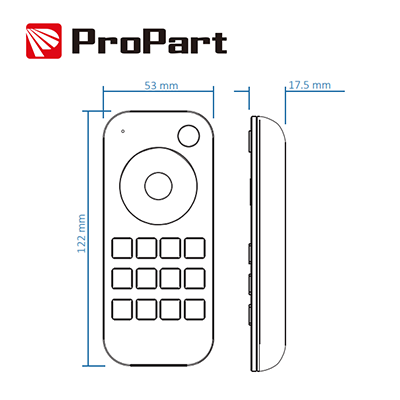 Telecomando RF RGB/RGBW 4 Zone con Touch Wheel - Controllo Wireless Avanzato LED