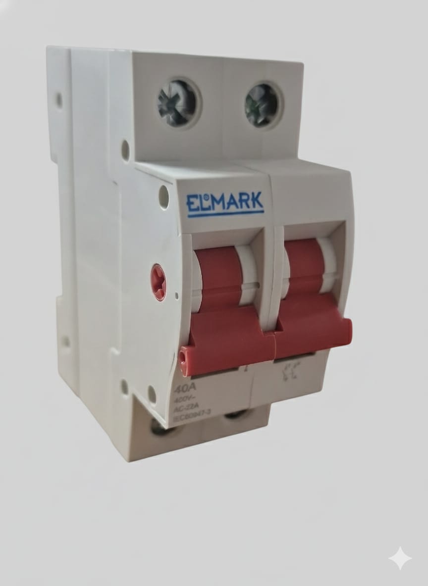 Sezionatore 2P 40A - Interruttore Generale da Quadro DIN (Elmark )