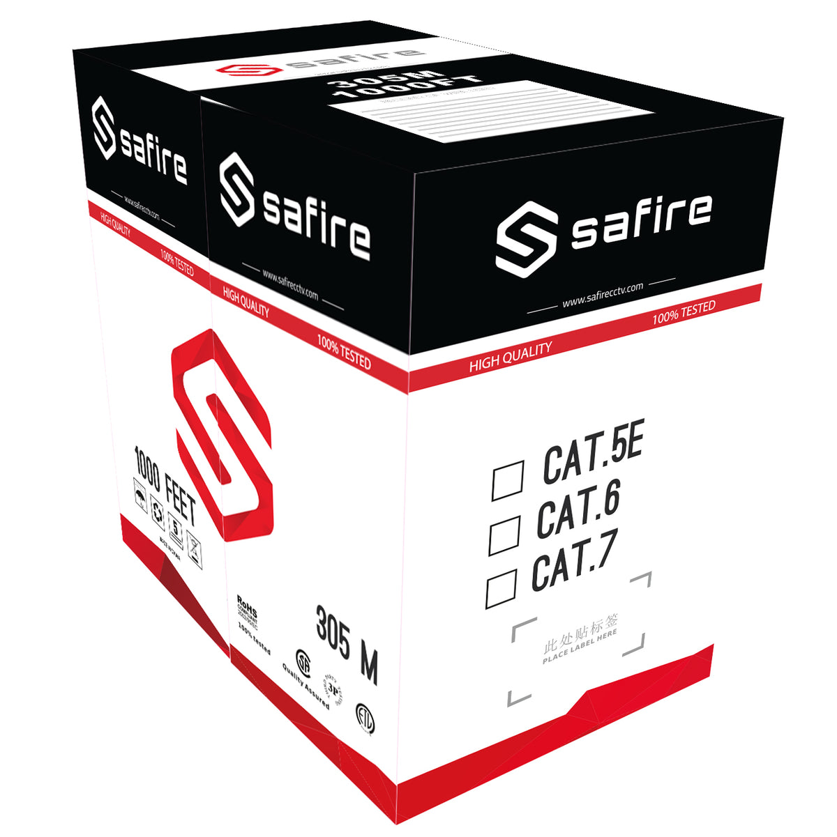 Scatola di cartone Pull-Box cavo di rete CAT6 UTP 305m LSZH Safire