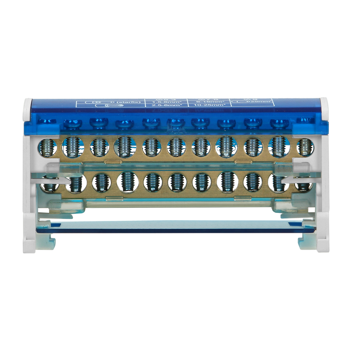 Ripartitore di Distribuzione Bipolare 11 Fori | Morsettiera Professionale OR-LZ-8201/11