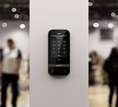 Ajax Keypad Touchscreeen Jeweller WIRELESS -Tastiera wireless con touch screen per controllare un sistema Ajax Nero