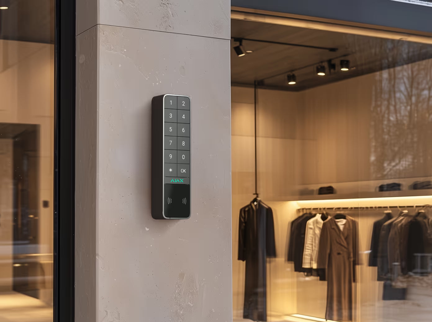 Ajax KeyPad Outdoor Jeweller Tastiera Wireless da Esterno con RFID e Bluetooth - Nera (Cod. 99968)
