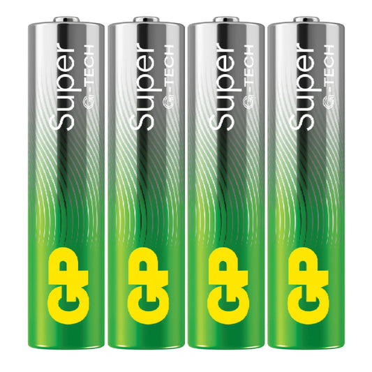 GP Battery | GP151428 | Batteria Super Alcalina 1,5V Mini Stilo AAA / 24A-2U4 / LR03 (Confezione 4 Pezzi)