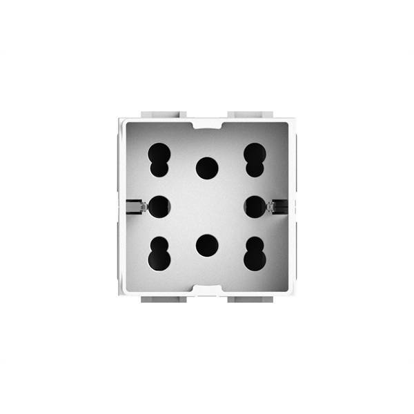 Presa Polivalente 4Box "Side" 2 Moduli compatibile Bticino Livinglight - Bianco