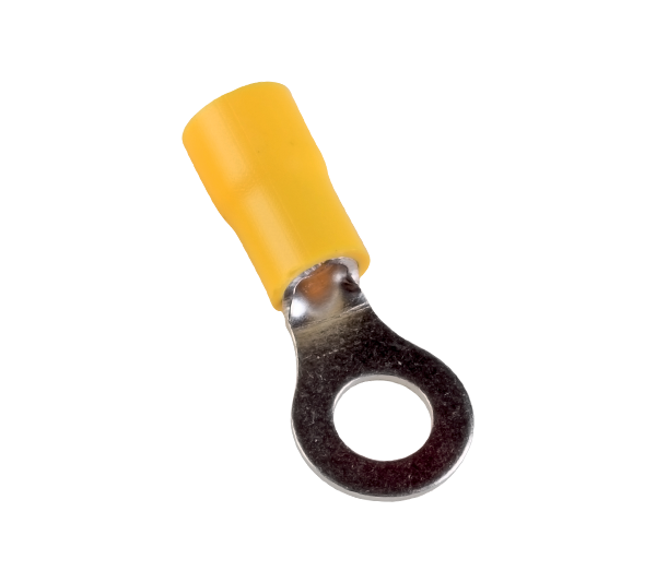 Elmark Terminale Cavo ad Anello (Occhiello) RV 5.5-6/GIALLO - Sezione 4- 6 mm - Foro 6 mm (100 pz.)