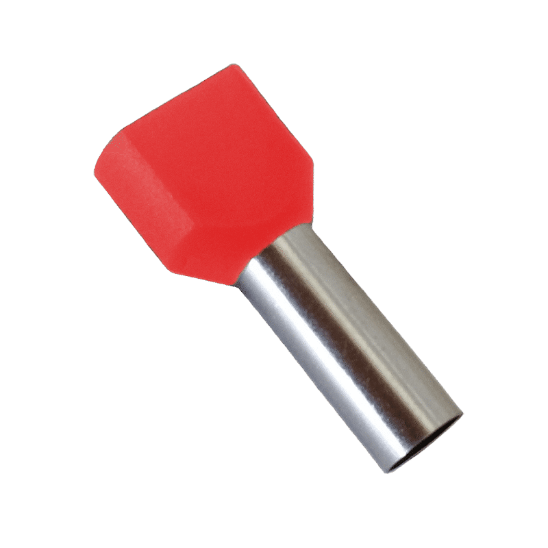 ELMARK Terminale Puntalino Isolato a Tubetto - 2X1 mm², Confezione 100 Pz, SKU: 59025TE TЕ1008/ROSSO