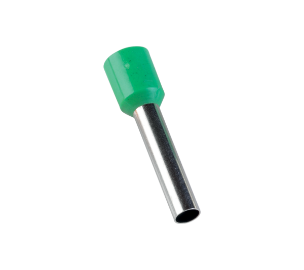 ELMARK Terminale Puntalino Isolato a Tubetto - 6 mm², Confezione 100 Pz, SKU: 59029 6018/VERDE