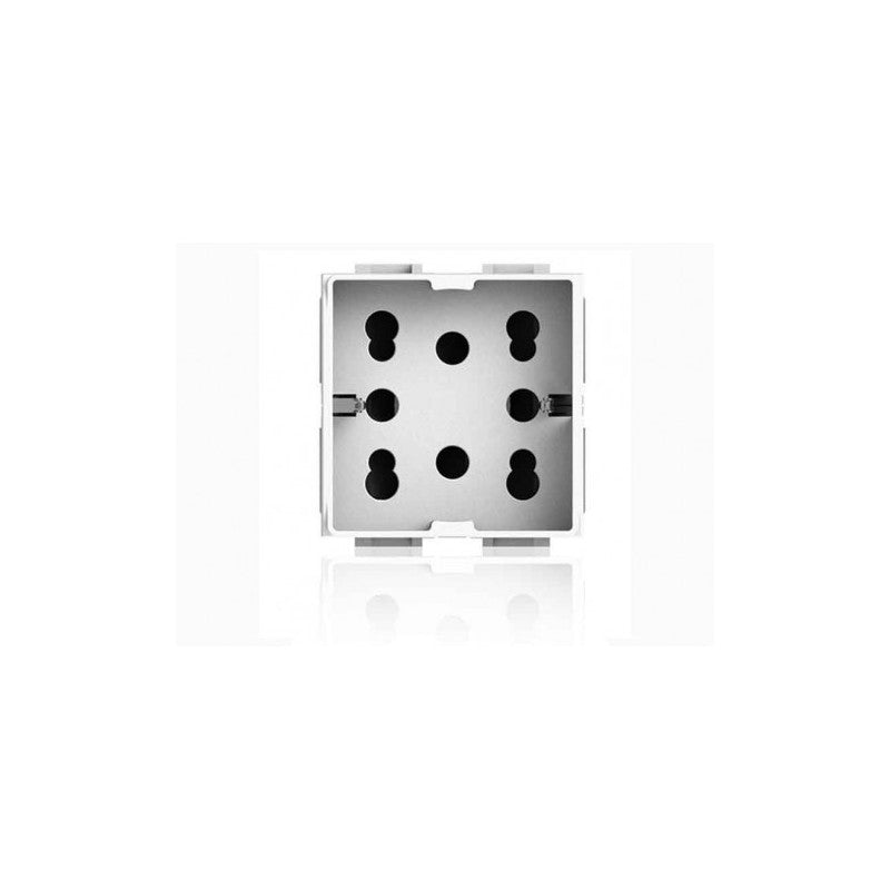 4box - Presa da Incasso Side Compatibile con Gewiss® System™. 3 Prese in 1: permette di collegare una spina schuko o due spine 10/16A. Occupa due soli slot. Facile da installare. Colore Bianco
