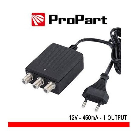 Alimentatore per amplificatori d'antenna TV 12V 450mA 2uscite | propart | PEA12V-4503