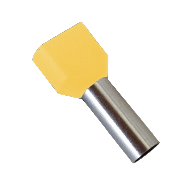 Puntalini / Capicorda a Bussola Doppi 2x16 mm² TE16-14 Giallo (Conf. 100 pz) - ELMARK