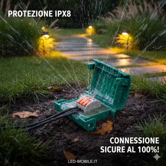 Muffola Gel Stagna IP68 Elmark - Scatola di Derivazione Mini 3 Ingressi