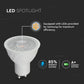 SKU 190 VT-227 V-TAC PRO Faretto LED Chip Samsung GU10 6,5W 38° 4000K LAMPADINA LED