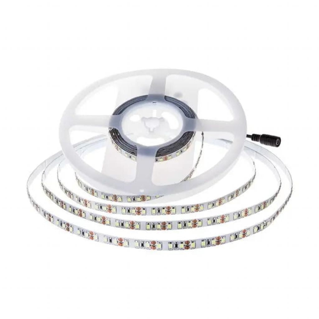 Bobina Striscia LED V-TAC 5 Metri (24V) - Alta Luminosità 120 LED/m - Luce Bianco Naturale 4000K (SKU 212594)
